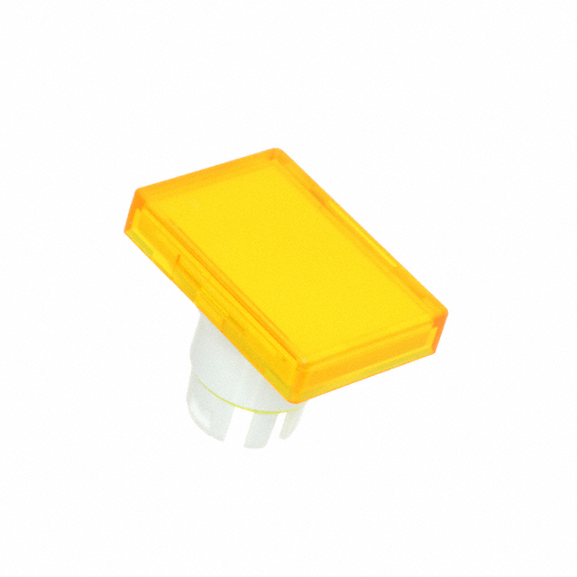 CAP PUSHBUTTON RECTANGLE YLW
