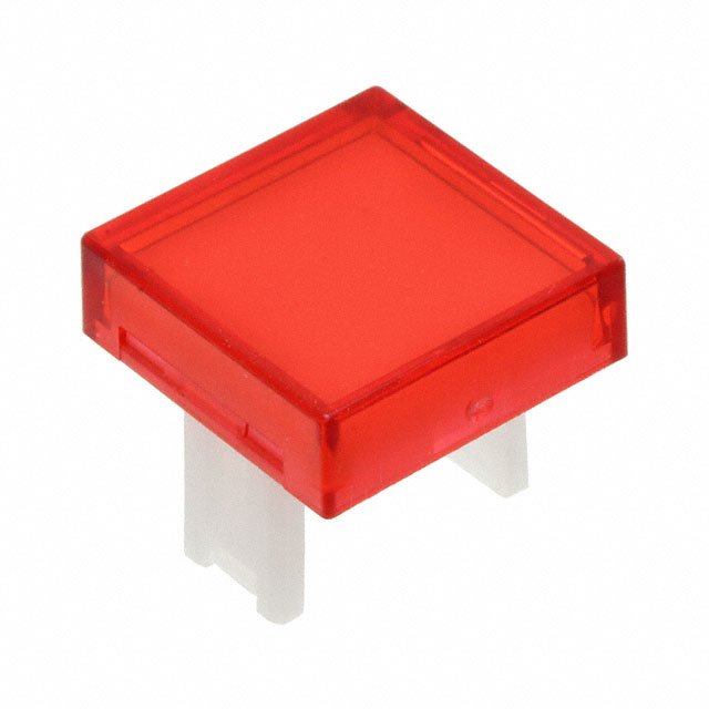 CAP PUSHBUTTON SQUARE RED