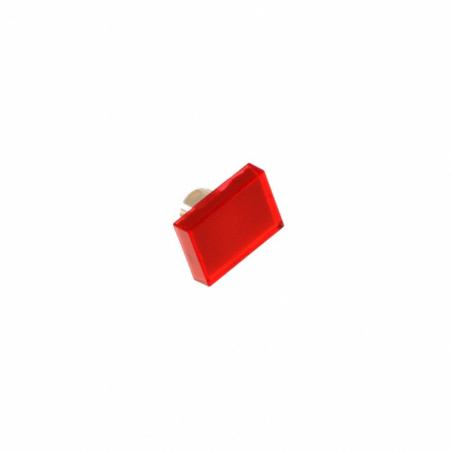 CAP PUSHBUTTON RECTANGLE RED