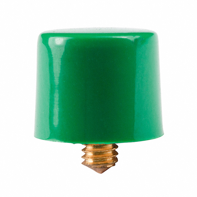 CAP PUSHBUTTON ROUND GREEN