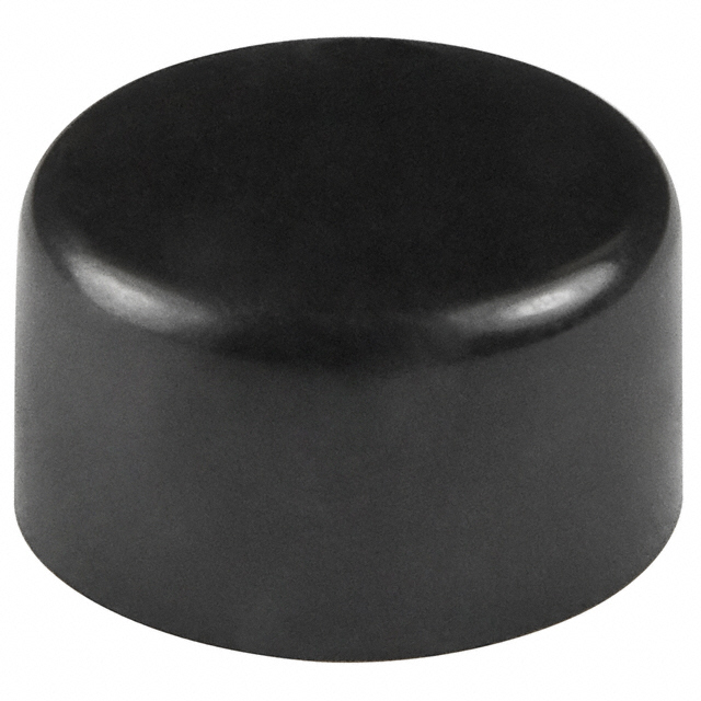 CAP PUSHBUTTON ROUND BLACK