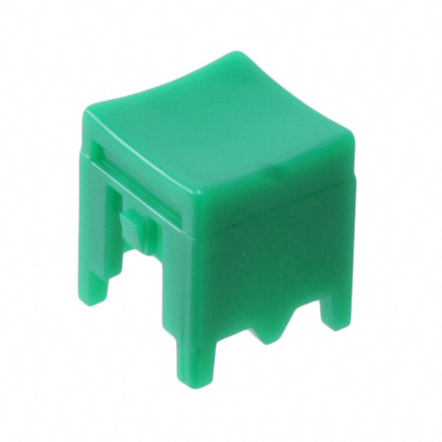 CAP PUSHBUTTON SQUARE GREEN