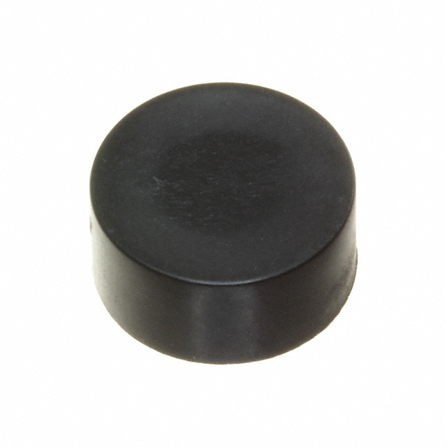 CAP PUSHBUTTON ROUND BLACK