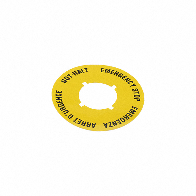 EMRG STOP LABEL 16.3/40MM YELL