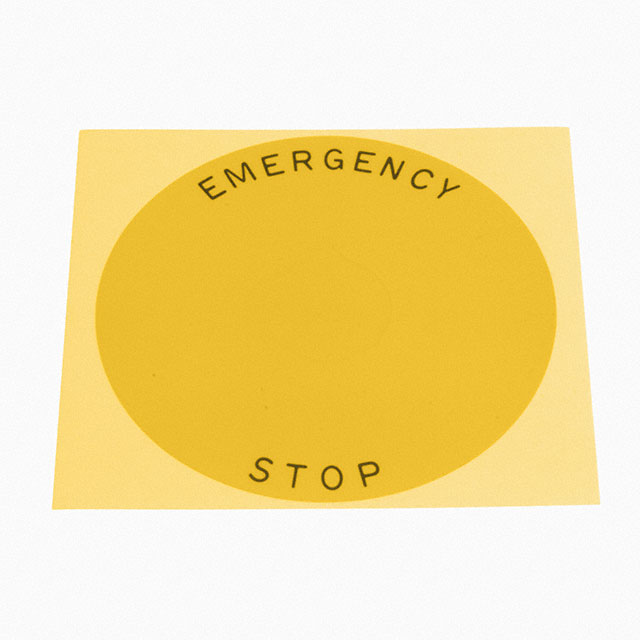 STICKER EMERGENCY STOP