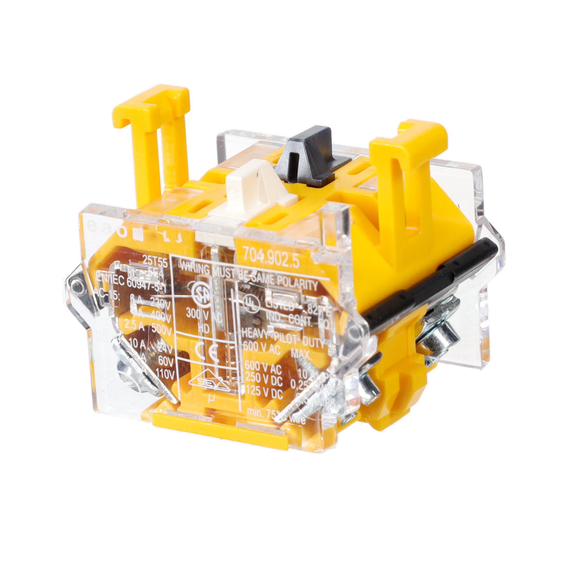 CONTACT BLK DPST-NO/NC 10A 500V