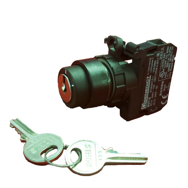 SWITCH KEYLCK 2POS SPST 10A 600V