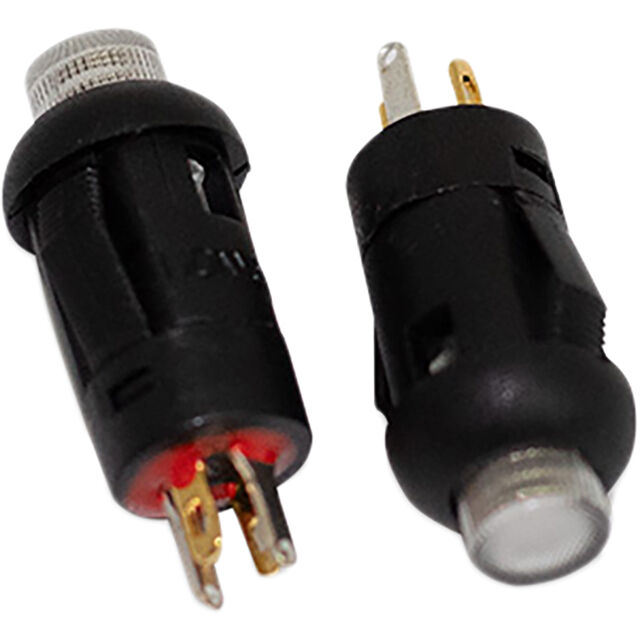 PUSHBUTTON SWITCH BLACK W/CLEAR