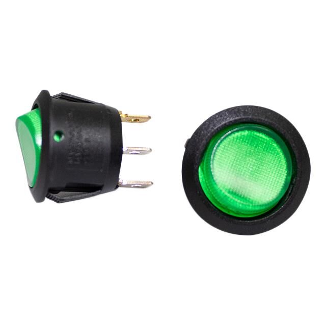 ROCKER SWITCH W/GREEN ILLUMINATE