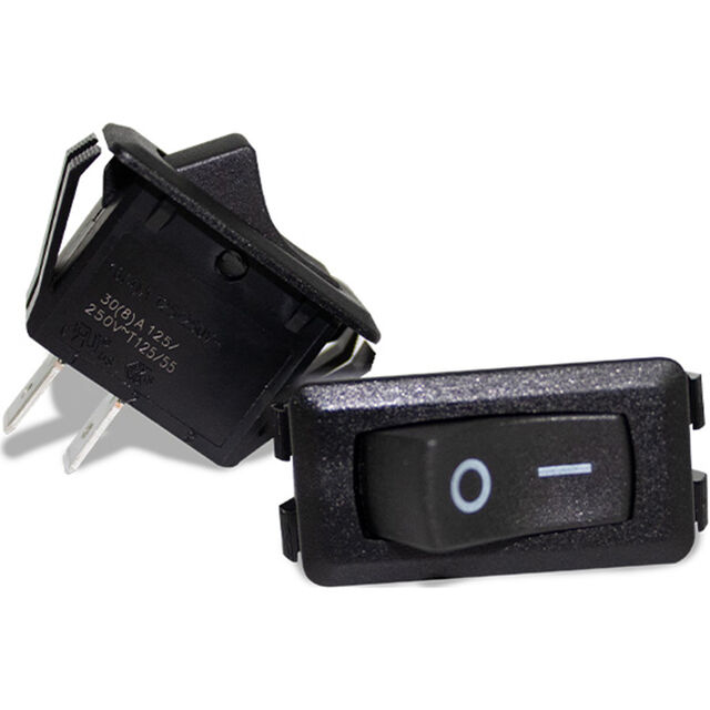 ROCKER SWITCH BLACK 3P SPDT 13.9