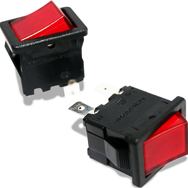 ROCKER SWITCH BLACK W/RED ACTUAT