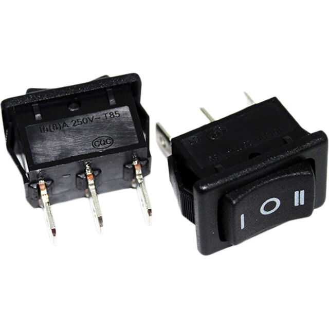 ROCKER SWITCH BLACK 3P SPDT 12.9