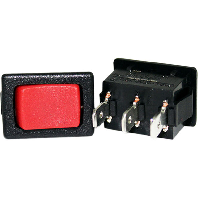ROCKER SWITCH BLACK 3P SPDT 12.9