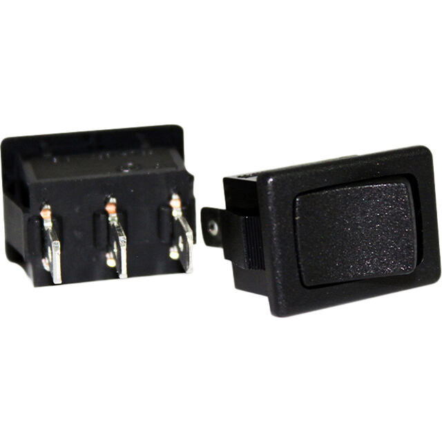 ROCKER SWITCH BLACK 3P SPDT 12.9