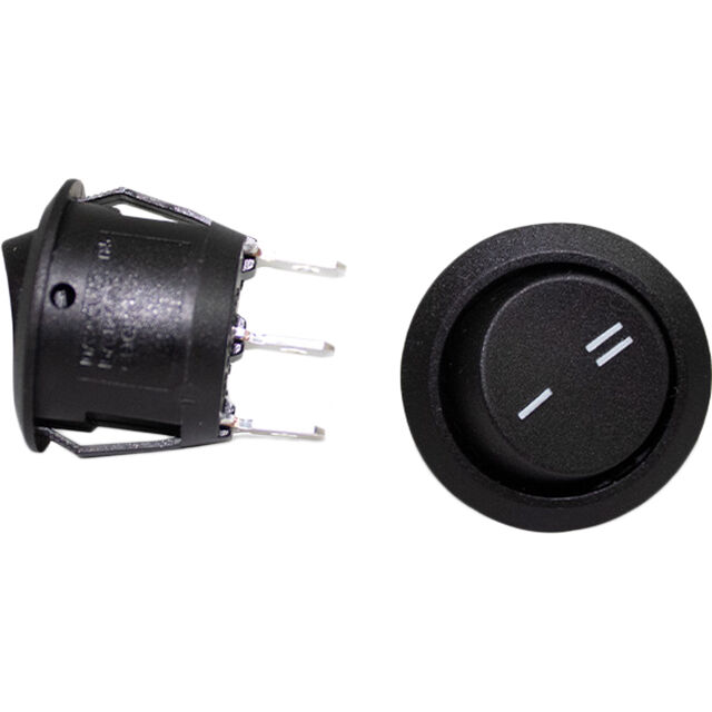 ROCKER SWITCH BLACK ROUND ACTUAT