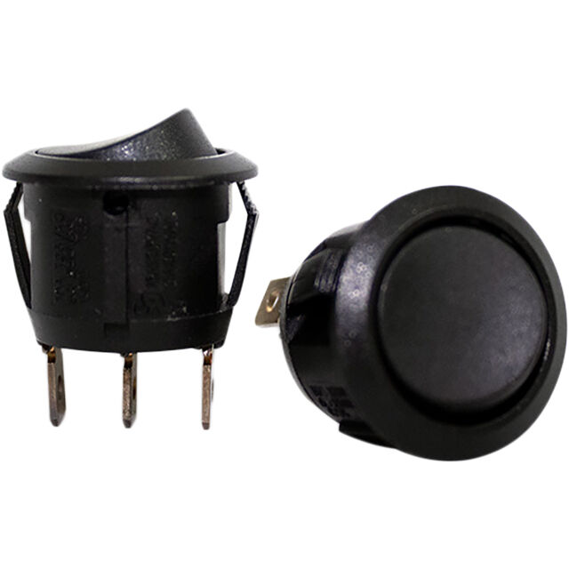 ROCKER SWITCH BLACK ROUND ACTUAT