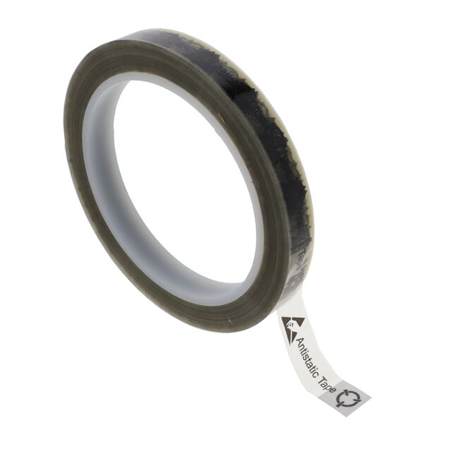 TAPE ANTISTAT CLR/BLK 1/2"X72YDS