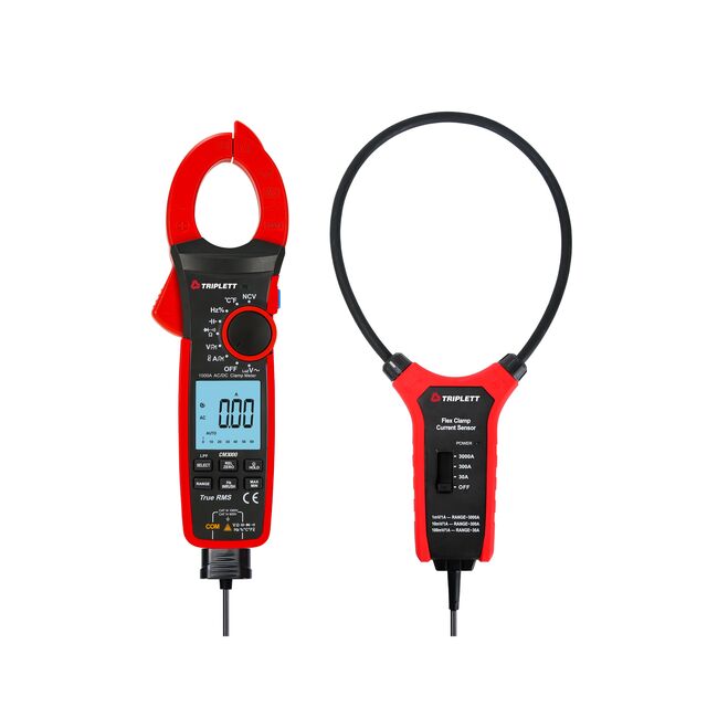 1000A TRMS AC/DC Clamp with 3000