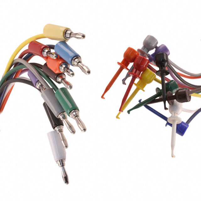 TEST LEAD BANANA/GRAB 18" SET/10