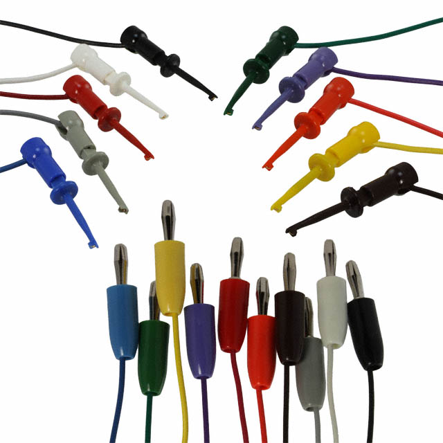 TEST LEAD BANANA/GRAB 18" SET/10