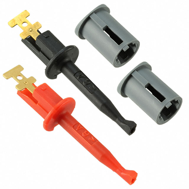 MINIPRO TESTCLP BLK/RED SLD PAIR