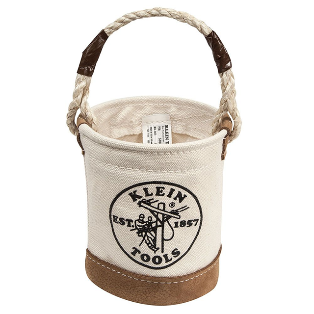 MINI LEATHER-BOTTOM BUCKET