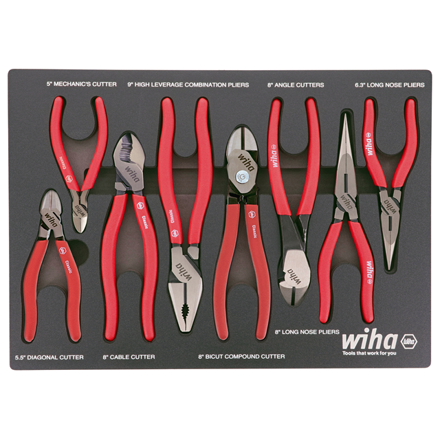 8 PIECE CLASSIC GRIP PLIERS AND