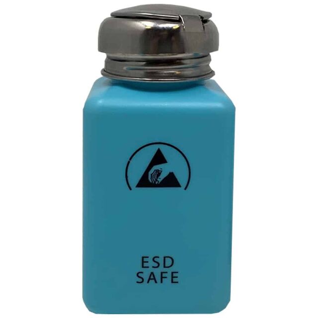 ESD SOLVENT BOTTLE, BLUE, 6 OZ