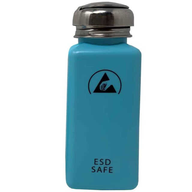 ESD SOLVENT BOTTLE, BLUE, 8 OZ