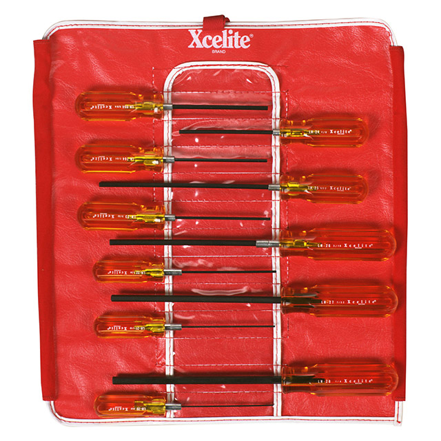 SCREWDRIVER SET HEX W/POUCH 11PC