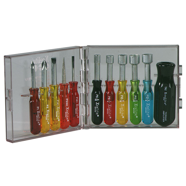 NUT/SCREWDRIVER SET W/CASE 11PC