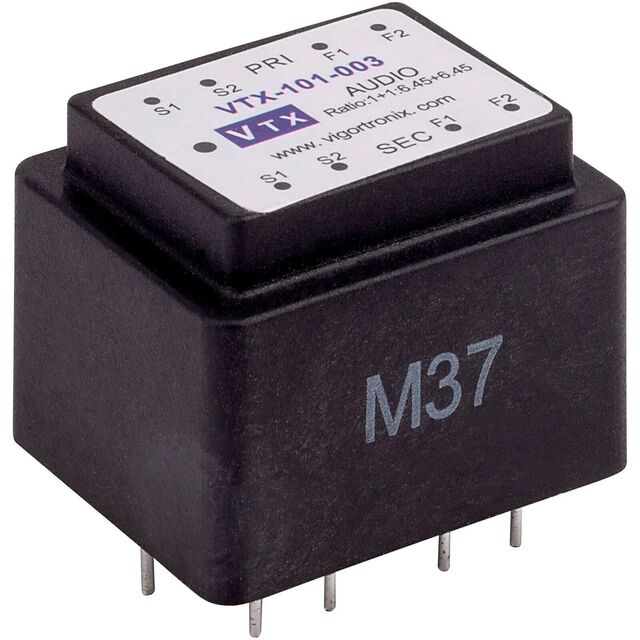 AUDIO XFMR ENCAP 1+1:6.45+6.45