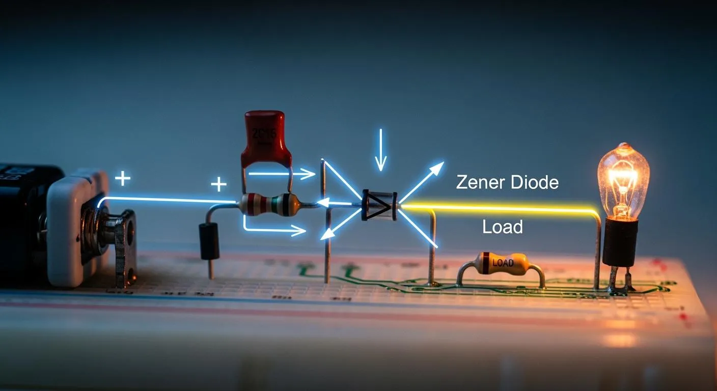 How Zener diodes stabilize voltage in electronic circuits